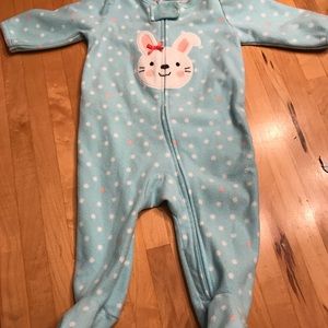 Baby girl fleece pajamas